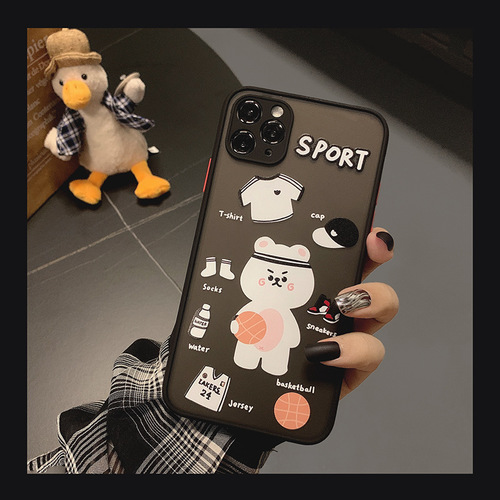 귀여운 특이한 아이폰 캐릭터 12 미니 곰돌이 하드 범퍼 친환경 휴대폰 폰 케이스 쇼핑몰